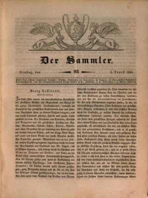 Der Sammler Dienstag 5. August 1834