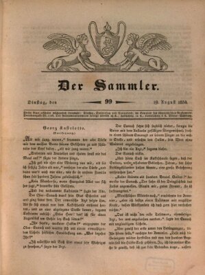 Der Sammler Dienstag 19. August 1834