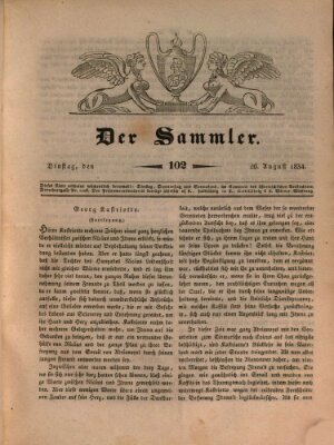 Der Sammler Dienstag 26. August 1834