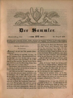 Der Sammler Donnerstag 28. August 1834