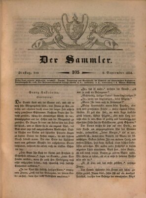 Der Sammler Dienstag 2. September 1834