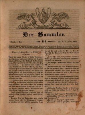 Der Sammler Dienstag 23. September 1834