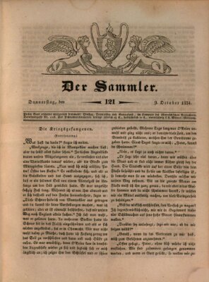 Der Sammler Donnerstag 9. Oktober 1834