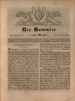 Der Sammler Samstag 11. Oktober 1834