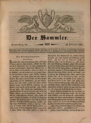 Der Sammler Donnerstag 16. Oktober 1834