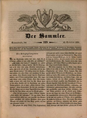 Der Sammler Samstag 18. Oktober 1834