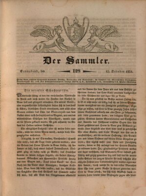 Der Sammler Samstag 25. Oktober 1834