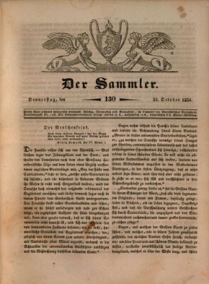 Der Sammler Donnerstag 30. Oktober 1834