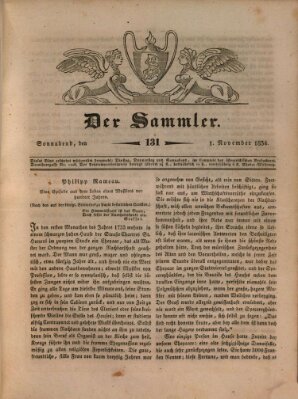 Der Sammler Samstag 1. November 1834