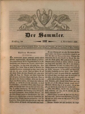 Der Sammler Dienstag 4. November 1834