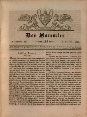 Der Sammler Samstag 8. November 1834