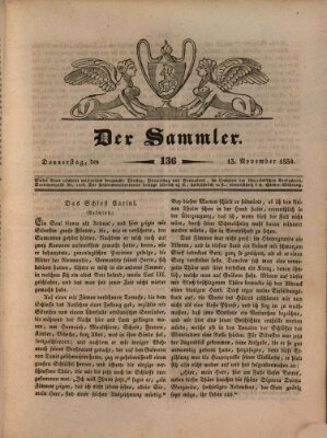 Der Sammler Donnerstag 13. November 1834