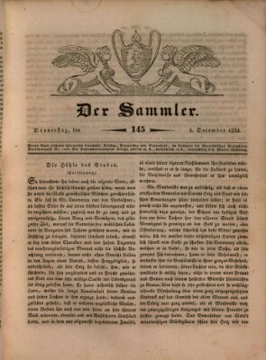 Der Sammler Donnerstag 4. Dezember 1834