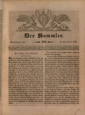 Der Sammler Samstag 13. Dezember 1834