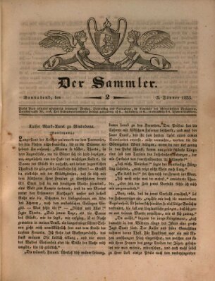 Der Sammler Samstag 3. Januar 1835