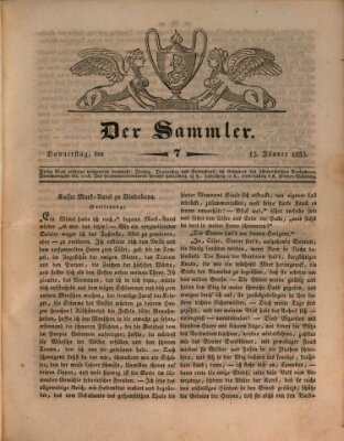 Der Sammler Donnerstag 15. Januar 1835