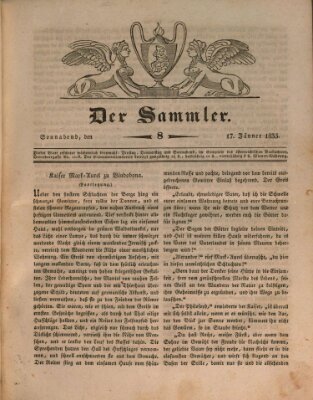 Der Sammler Samstag 17. Januar 1835