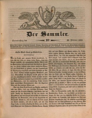 Der Sammler Donnerstag 22. Januar 1835