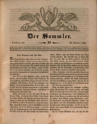 Der Sammler Dienstag 27. Januar 1835