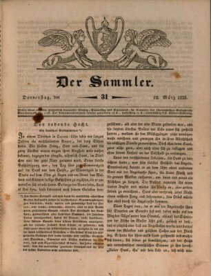 Der Sammler Donnerstag 12. März 1835