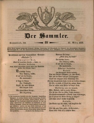 Der Sammler Samstag 21. März 1835