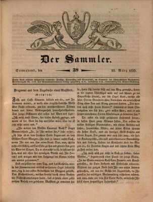 Der Sammler Samstag 28. März 1835