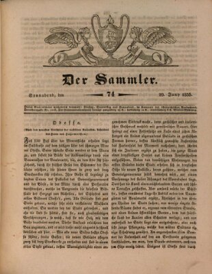 Der Sammler Samstag 20. Juni 1835