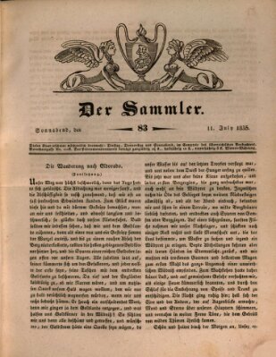 Der Sammler Samstag 11. Juli 1835