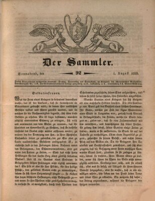 Der Sammler Samstag 1. August 1835