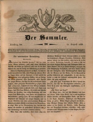 Der Sammler Dienstag 11. August 1835