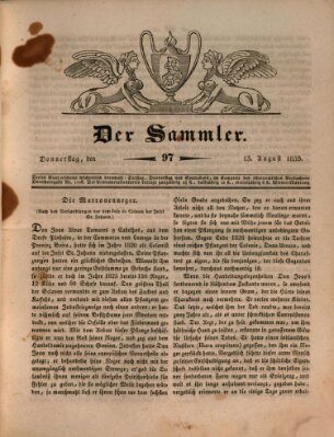 Der Sammler Donnerstag 13. August 1835