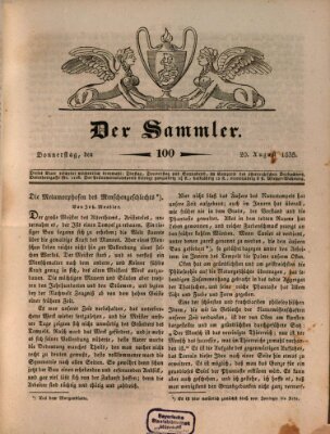 Der Sammler Donnerstag 20. August 1835