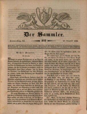 Der Sammler Donnerstag 27. August 1835