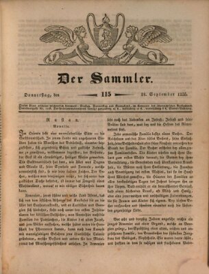 Der Sammler Donnerstag 24. September 1835