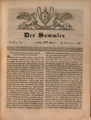 Der Sammler Dienstag 29. September 1835