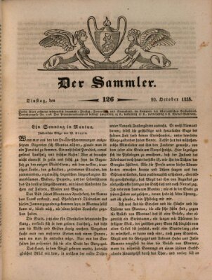 Der Sammler Dienstag 20. Oktober 1835