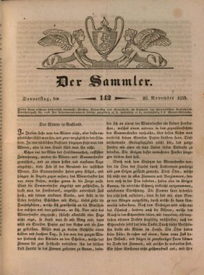 Der Sammler Donnerstag 26. November 1835