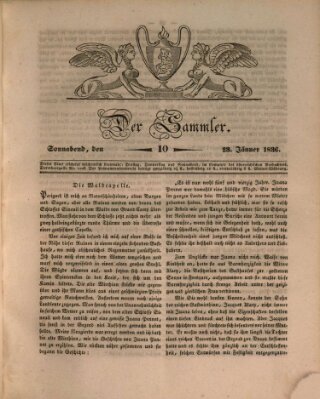 Der Sammler Samstag 23. Januar 1836