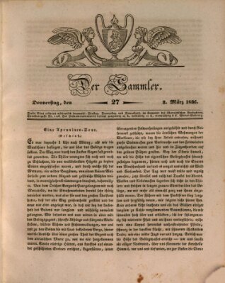 Der Sammler Donnerstag 3. März 1836