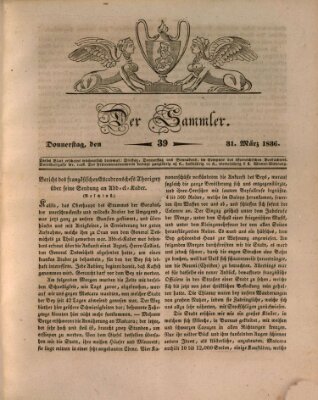 Der Sammler Donnerstag 31. März 1836