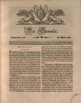 Der Sammler Samstag 23. April 1836