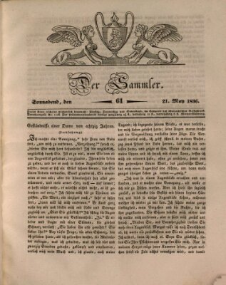 Der Sammler Samstag 21. Mai 1836