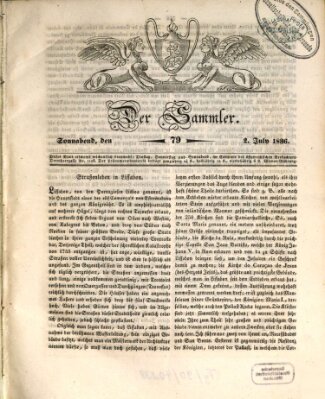 Der Sammler Samstag 2. Juli 1836