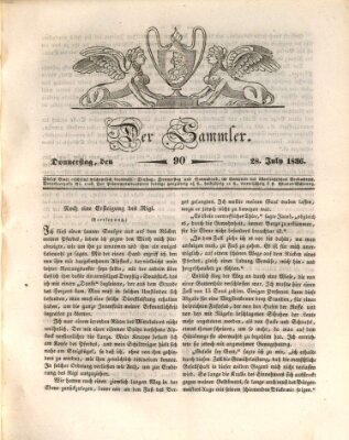 Der Sammler Donnerstag 28. Juli 1836