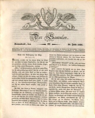 Der Sammler Samstag 30. Juli 1836