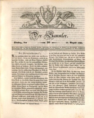 Der Sammler Dienstag 16. August 1836