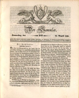 Der Sammler Donnerstag 25. August 1836