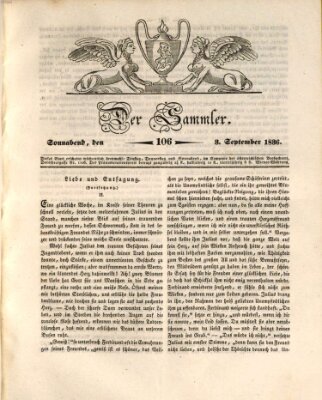 Der Sammler Samstag 3. September 1836