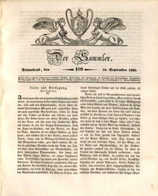 Der Sammler Samstag 10. September 1836