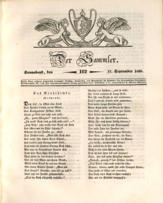 Der Sammler Samstag 17. September 1836